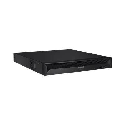 NVR 8 Megapíxel / 16 canales / H.265 / P2P Wisenet / 16 puertos PoE / 128Mbps Hanwha Techwin Wisenet - Vista 2