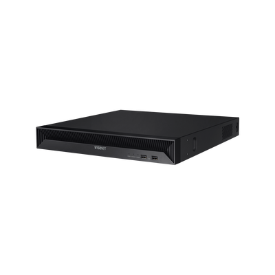 NVR 8 Megapíxel / 16 canales / H.265 / P2P Wisenet / 16 puertos PoE / 128Mbps - Hanwha Techwin Wisenet