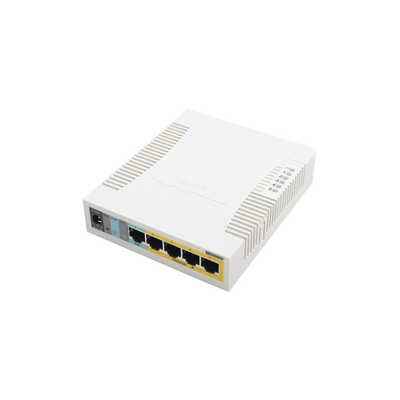(RB260GSP) Switch Mikrotik 5 puertos PoE (Pasivo) (1in/4out) Gigabit Ethernet y 1 SFP MIKROTIK - Vista 2