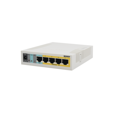 (RB260GSP) Switch Mikrotik 5 puertos PoE (Pasivo) (1in/4out) Gigabit Ethernet y 1 SFP - MIKROTIK