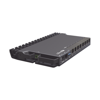 (RB5009UG+S+IN) RouterBoard, CPU 4 Núcleos, 8 Puertos Gigabit, 1 SFP+, Solo RouterOS v7 MIKROTIK - Vista 2