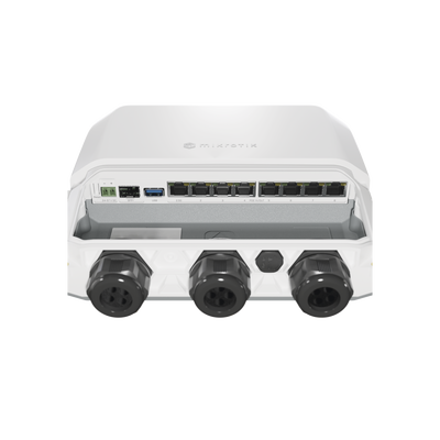 RB5009UPr+S+OUT 8 puertos PoE in/out, 1 SFP+, Solo RouterOS v7 para Exterior MIKROTIK - Vista 3