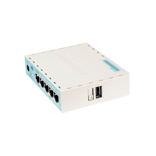 (hEX) RouterBoard, 5 Puertos Gigabit Ethernet, 1 Puerto USB y versión 3 | SIERRA STORE