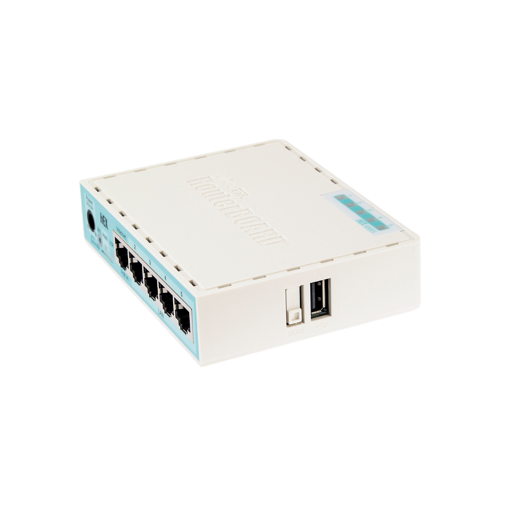 (hEX) RouterBoard, 5 Puertos Gigabit Ethernet, 1 Puerto USB y versión 3 | SIERRA STORE