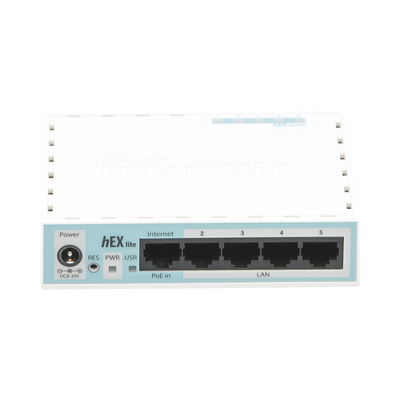 (hEX lite) RouterBoard, 5 Puertos Fast Ethernet MIKROTIK - Vista 2