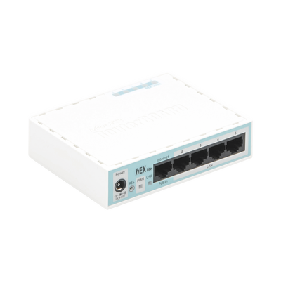 (hEX lite) RouterBoard, 5 Puertos Fast Ethernet MIKROTIK - Vista 3