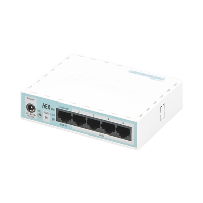 (hEX lite) RouterBoard, 5 Puertos Fast Ethernet - MIKROTIK