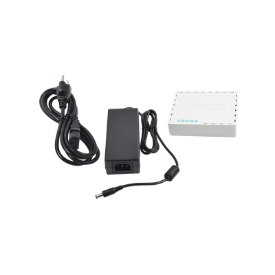 (hEX PoE LITE) RouterBoard, 5 Puertos Fast Ethernet, 4 con PoE Pasivo, 1 Puerto USB MIKROTIK - Vista 2