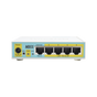 (hEX PoE LITE) RouterBoard, 5 Puertos Fast Ethernet, 4 con PoE Pasivo, 1 Puer...