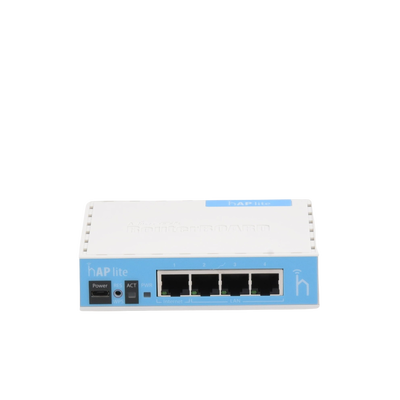 (hAP Lite) 4 Puertos Fast Ethernet y  Wi-Fi 2.4 GHz 802.11 b/g/n MIKROTIK - Vista 4
