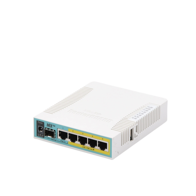 (hEX PoE) Routerboard 5 puertos Gigabit Ethernet PoE 802.3at, 1 Puerto USB MIKROTIK - Vista 3