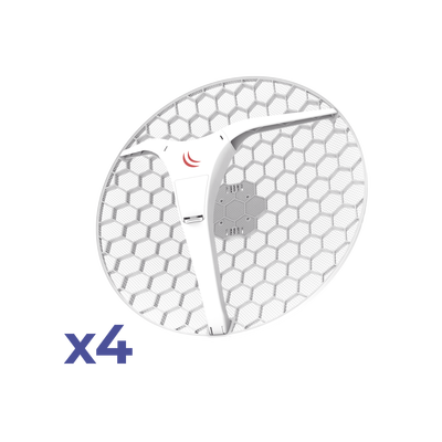 (LHG XL 5 ac 4 Pack) CPE y PtP en 5GHz  802.11 a/n/ac con Antena de Rejilla de 27dBi. "Ahora con Más Velocidad y Mayor Dis...