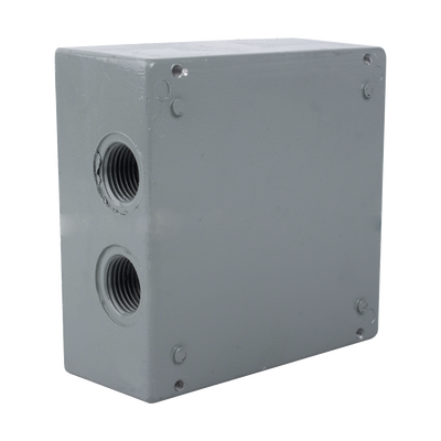 Caja Condulet Cuadrada de 3/4" (19.05 mm) con 4 bocas a prueba de intemperie. - RAWELT