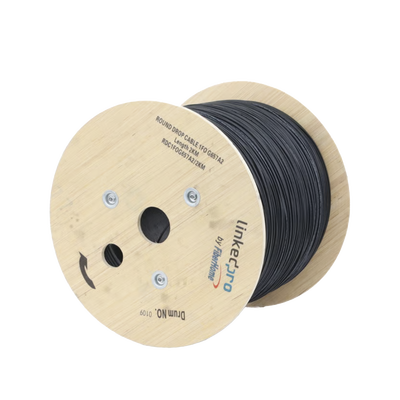 Carrete de 2 km de Fibra Óptica Aérea Tipo Drop Redonda (Figura 0) G.657A2, Monomodo, 1 Hilo, Forro de 3 mm LINKEDPRO BY F...