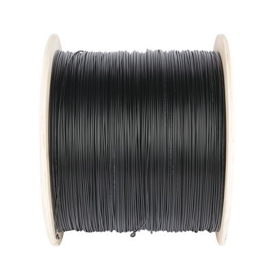 Carrete de 2 km de Fibra Óptica Aérea redonda (Figura 0) G.657B3 tipo Drop, Monomodo, 1 hilo, forro de 3 mm, Span 100 m | SIE