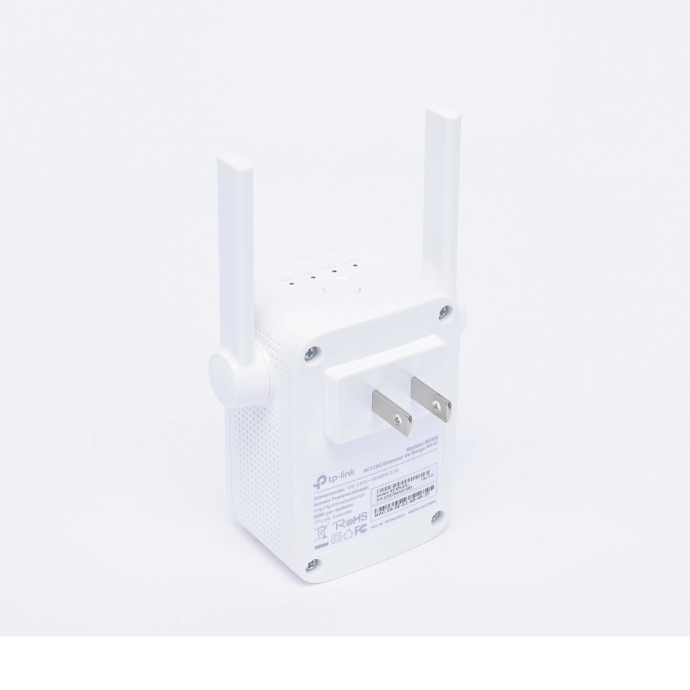 Repetidor WiFi / AC1200 / Doble banda 2.4 y 5 GHz / 1 puerto Ethernet 10/100 Mbps / 2 antenas externas / 3.1 x 3.0 x 3.0 in | SIERRA STORE