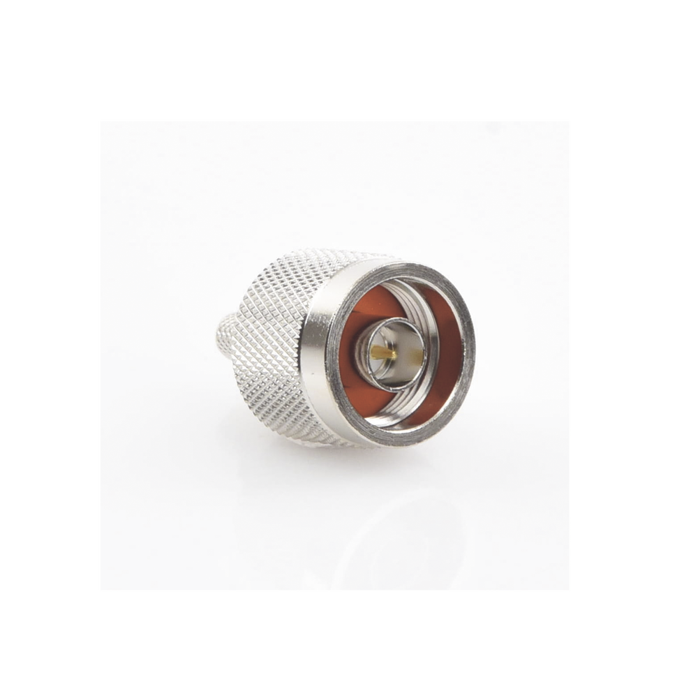 Conector N Macho, Anillo Plegable y Pin Cautivo para RG-8/X, 9258, LMR-240, Níquel/ Oro/ Teflón. | SIERRA STORE