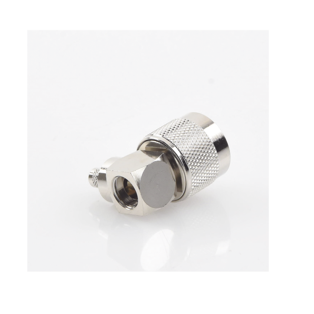 Conector N Macho en Ángulo Recto / Anillo Plegable / Cables RG-8/X, LMR-240 / Níquel, Oro, Teflón | SIERRA STORE