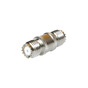Adaptador Barril en Línea, de Conector Mini-UHF Hembra a Mini-UHF Hembra, Níq...