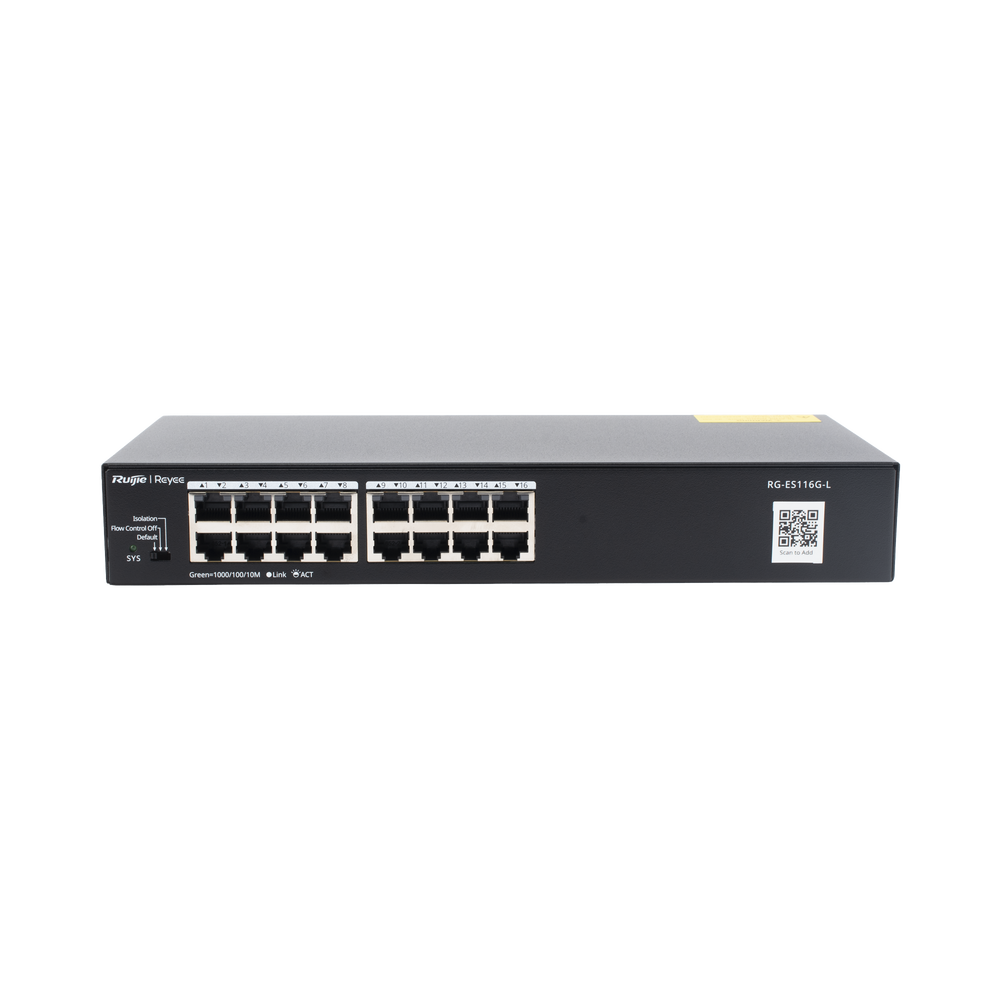 Switch No Administrable / 16 Puertos Gigabit / 32 Gbps / Fanless / Protección 4 kV | SIERRA STORE