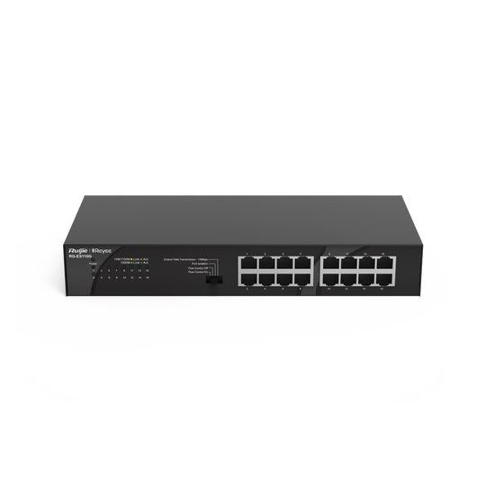 Switch No Administrable / 16 Puertos Gigabit / 32 Gbps / Fanless / Protección 4 kV | SIERRA STORE