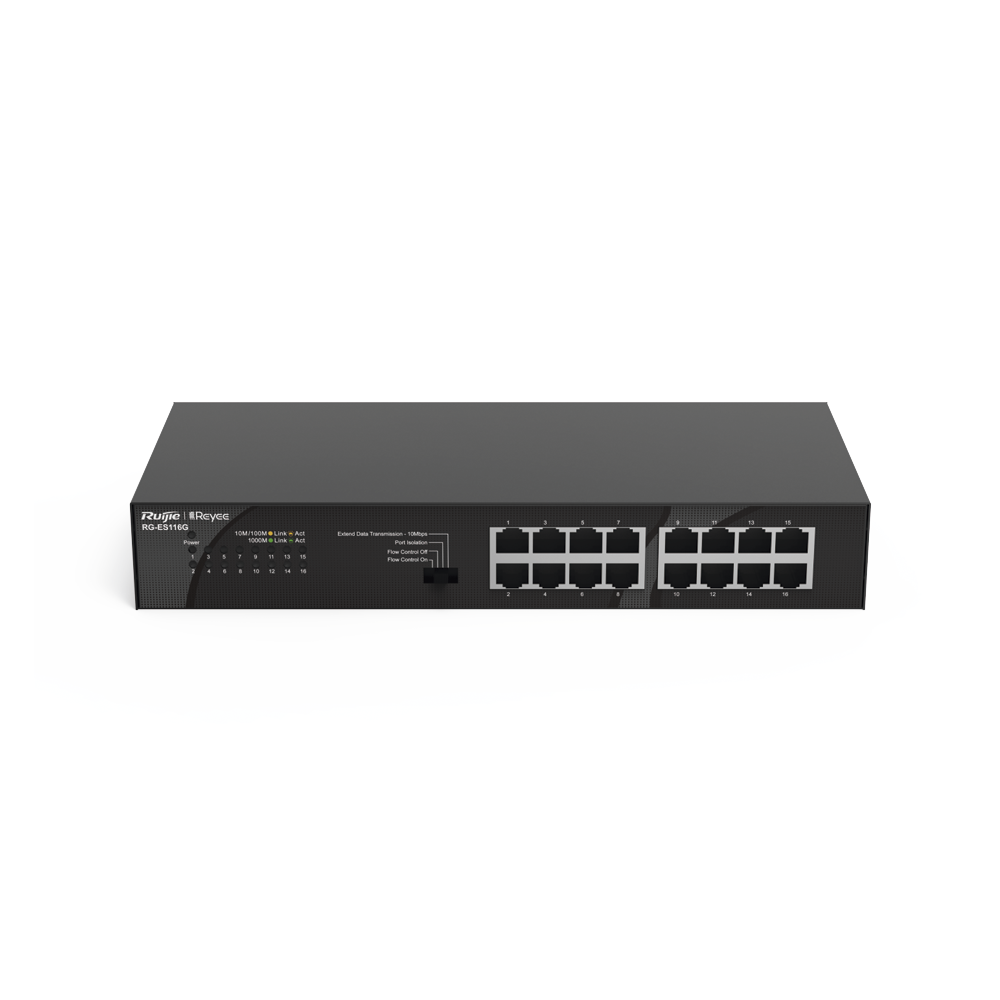 Switch No Administrable / 16 Puertos Gigabit / 32 Gbps / Fanless / Protección 4 kV | SIERRA STORE