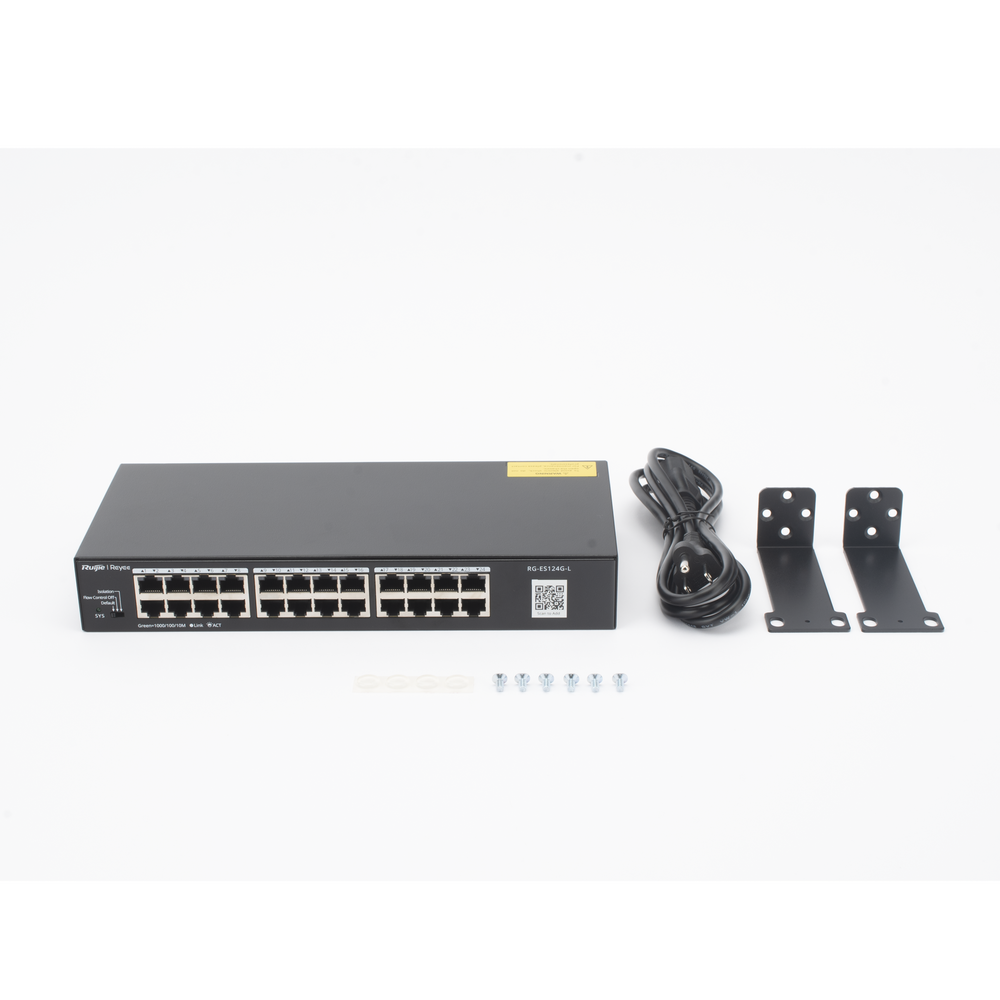Switch No Administrable / 24 Puertos Gigabit / 48 Gbps / Sin Ventilador / Protección 4 kV | SIERRA STORE