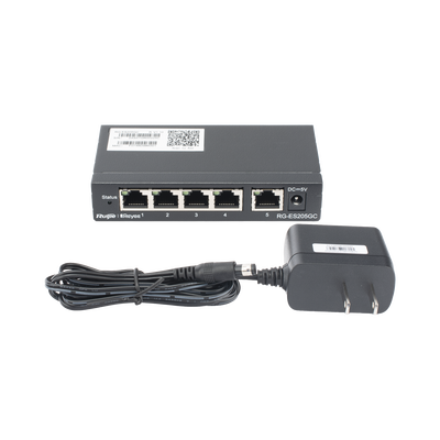 Switch Administrable con 5 puertos Gigabit, gestión gratuita desde la nube RUIJIE - Vista 5
