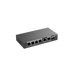 Switch Administrable con 4 puertos Gigabit PoE, 2 Uplink Gigabit y 1 Uplink Gigabit para Fibra SFP en combo, gestión gratu...