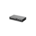 Switch Administrable con 4 puertos Gigabit PoE, 2 Uplink Gigabit y 1 Uplink Gigabit para Fibra SFP en combo, gestión gratu...