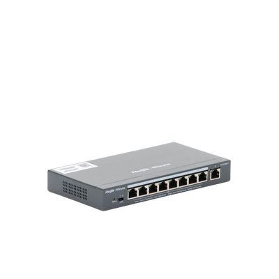 Switch Administrable 8 Puertos PoE+ 802.3af/at Gigabit, gestión gratuita desde la nube, 120w RUIJIE - Vista 8