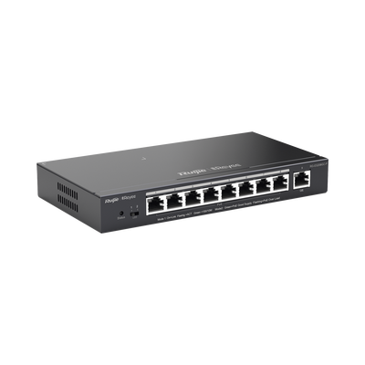 Switch Administrable 8 Puertos PoE+ 802.3af/at Gigabit, gestión gratuita desde la nube, 120w - RUIJIE