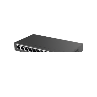 Switch Administrable con 8 puertos Gigabit PoE, 2 Uplinks Gigabit (1 SFP), gestión gratuita desde la nube - RUIJIE