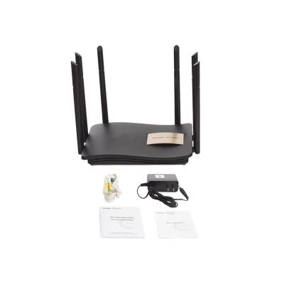 Home Router inalámbrico MESH WI-FI 5 2x2 doble banda 1 puerto WAN Gigabit y 3 puertos LAN Gigabit, hasta 1,267 Mbps. RUIJI...