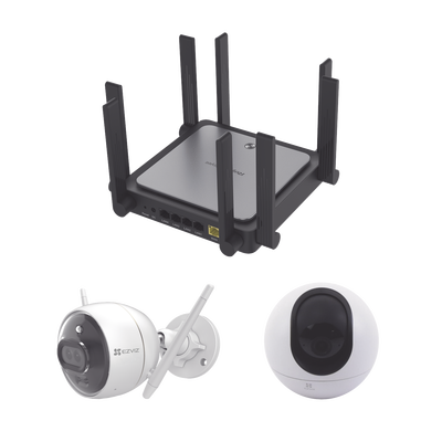 Kit de Router Ruijie Con Cámara EZVIZ / I Incluye 1 PZA CS-C6 / 1PZ C3X / Un Router RGEW3200GXPRO - RUIJIE