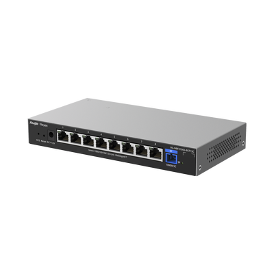 e-Lighten ONU / Switch Hibrido, Capa 2 con un Puerto PON 1G SC/UPC y 8 Puertos Ethernet 1G hasta 100 Clientes - RUIJIE