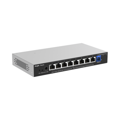 e-Lighten ONU / Switch PoE+ Hibrido, Capa 2 con un Puerto PON 1G SC/UPC y 8 Puertos Ethernet PoE+ 1G hasta 120 Watts y 100...