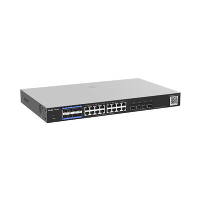 e-Lighten OLT / Switch Hibrido, Capa 3 con 8 Puertos PON 1G, 16  Puertos Ethernet 1G y 4 Puertos SFP+ 10G, perfecto para m...