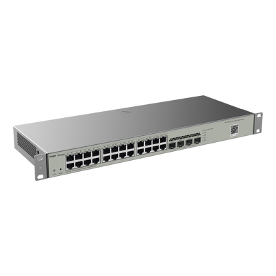 Switch Administrable L2, 24 Puertos Eth 1G, 4 puertos SFP 1G, Administración Remota en la Nube. RUIJIE - Vista 3