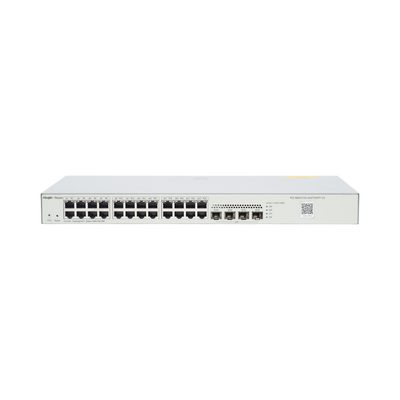 Switch Administrable L2, 24 Puertos Eth 1G, 4 puertos SFP 1G, Administración Remota en la Nube. - RUIJIE