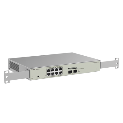 Switch Administrable PoE Capa 2 con 8 puertos Gigabit PoE 802.3af/at + 2 SFP para fibra 1Gb, gestión gratuita desde la nub...