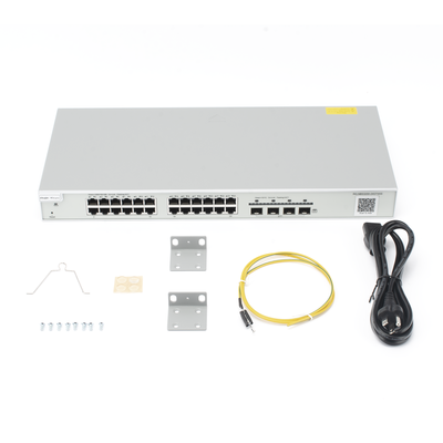 Switch Administrable Capa 2+ Plus, con 24 puertos Gigabit, 4 puertos SFP+ para fibra 10Gb, gestión gratuita desde la nube....