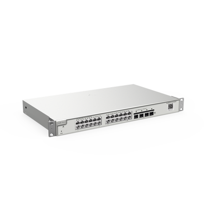 Switch Administrable Capa 3 con 24 puertos Gigabit + 4 SFP+ para fibra 10Gb, gestión gratuita desde la nube RUIJIE - Vista 4