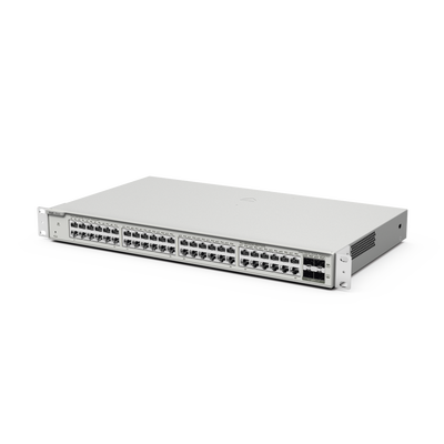 Switch Administrable Capa 3 con 48 puertos Gigabit + 4 SFP+ para fibra 10Gb, gestión gratuita desde la nube RUIJIE - Vista 2