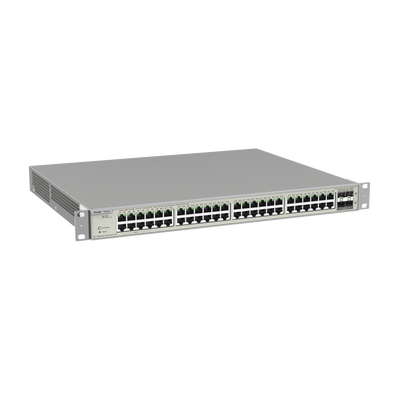 Switch Administrable Capa 3 con 48 puertos Gigabit PoE 802.3af/at + 4 SFP+ para fibra 10Gb, gestión gratuita desde la nube...
