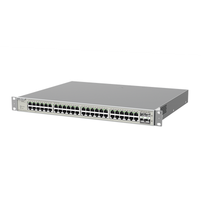 Switch Administrable Capa 3 con 48 puertos Gigabit PoE 802.3af/at + 4 SFP+ para fibra 10Gb, gestión gratuita desde la nube...