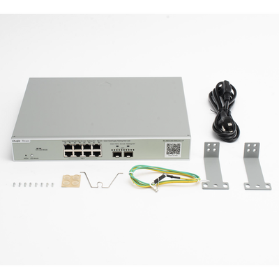 Switch Multi-Gigabit PoE++ 370W 802.3bt Capa 3 Administrable Cloud, Diseñado Para Access Points WiFi 6/7 RUIJIE - Vista 3