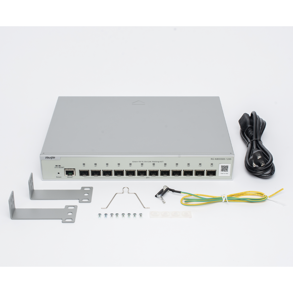 Switch Administrable Full Aggregation Capa 3 / 12 Puertos SFP+ 10G / 240 Gbps / 1U / 11.81 x 9.13 x 1.73 in | SIERRA STORE