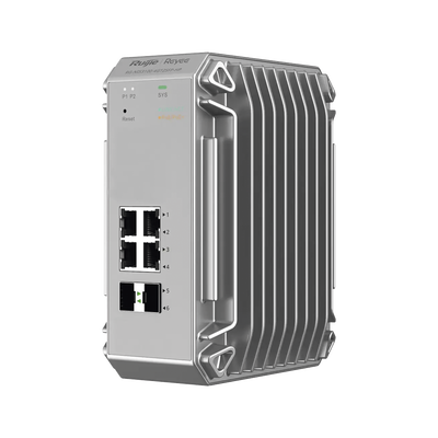 Switch Industrial PoE hasta , Ideal para temperaturas Extremas y protección contra descargas, 4 Puertos Gigabit PoE 802.3 ...