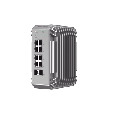 Switch Industrial PoE, Ideal para temperaturas Extremas y protección contra descargas, 8 puertos Gigabit PoE 802.3af/at + ...
